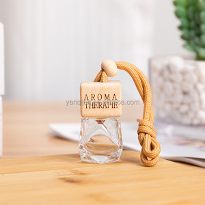 Botellas de perfume de coche colgantes personalizadas botellas de difusor de coche transparentes difusor de cristal de lujo - Product Image 3