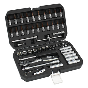 53 PCs Wrench Hand Tool Set Bicycle Car Repair Tool Kit Set Home Mechanical Ratchet Torque Wrench Socket Garage Tools Box Set