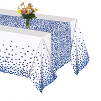 Nappe de table en plastique jetable, 54 x 108 pouces, rectangulaire, imperméable, pour dîner et fête