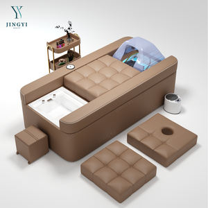 Sillón de Lavado de Cabello para Salón de Belleza, con Respaldo Reclinable, Spa para Pies, Masaje, Lavado de Cabello, Champú, Pedicura, Mesa de Spa para Cabeza, Cama de Champú - Product Image 3