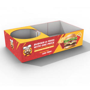 Scatola per Hamburger con Vassoio Integrato per Ristoranti, Caffetterie e Negozi di Bevande - Product Image 1