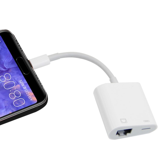 USB-C PD Supported C Type to RJ45 10/100Mbps Mobile Phone Cable NIC Audio & Video Accessory