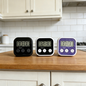 มัลติฟังก์ชั่นอิเล็กทรอนิกส์ LCD นาฬิกา<span class=keywords><strong>จับเวลา</strong></span>ทำอาหารในครัว ฐานแม่เหล็ก แบตเตอรี่เอเอ็นเอเอ นาฬิกาปลุกนักเรียนแบบพกพาเป็นมิตรกับสิ่งแวดล้อม - Product Image 1