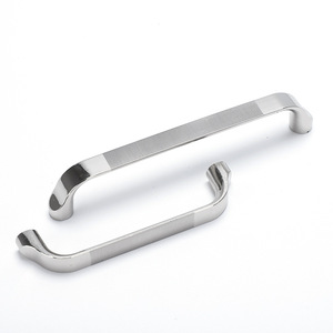 Curved <b>Handle</b> Cabinet <b>Door</b> <b>Handle</b> <b>Silver</b> Stainless Steel Minimalist Design Universal Drawer <b>Handle</b> H-8134 - Product Image 3
