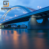 Puente de Acero Galvanizado por Inmersión en Caliente, Estructura de Acero Antioxidante para Cruce de Ríos, Carreteras y Vías