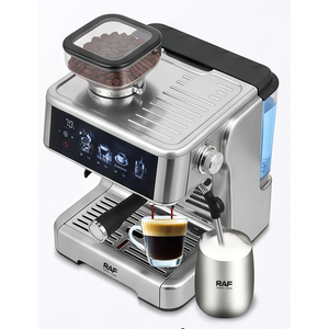 เครื่องชงกาแฟเอสเพรสโซ RAF R.193 แรงดัน 20 บาร์ ถังน้ำ 2.6 ลิตร ช่องใส่เมล็ดกาแฟ 280 กรัม พร้อมเครื่องทำฟองนม สำหรับใช้ในบ้านและร้านกาแฟ - Product Image 3
