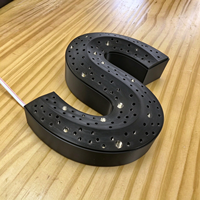 Panneau de bienvenue en cascade, panneau acrylique personnalisé, lettres de logo LED 3D, enseignes lumineuses pour entreprises en extérieur