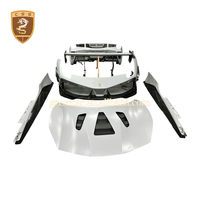 Kit de Carrocería de Fibra de Carbono Estilo Challen para Ferrari 488 GTB, Juego Completo Exterior, Parachoques Delantero, Difusor Trasero, Alerón Trasero