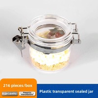 Vente en gros de pots alimentaires hermétiques en plastique PS de 90 ml, pots pour herbes médicinales, coupes à fruits, coupes à dessert jetables transparentes avec couvercle