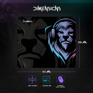 เทคไซด์ KMP353K_P ราคาโรงงาน คิมแพด โปรเอดจ์ ซีรีส์ แผ่นรองเมาส์เกมมิ่ง M Lion สีชมพู/ม่วง 35x30x4 มม. ยางธรรมชาติ ผลิตในจีน - Product Image 2