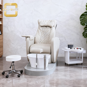 Equipo de Mobiliario para Salón con Silla de Pedicura Reclinable Gris, Reposapiés Ajustable para Silla de Pedicura Eléctrica, Unidad de Baño de Pies - Product Image 5