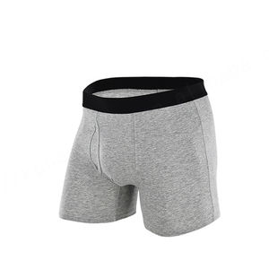 Vente chaude De Luxe Personnalisé 95% Coton 5% Spandex Blanc Boxer Slip Confortable Hommes Sous-Vêtements Boxer Briefs - Product Image 2