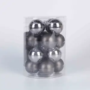 Christmas Baubles Supplies Solid Color Christmas Glass Ball Baubles Set