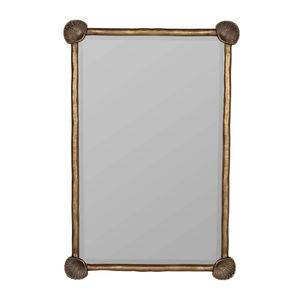 Achetez des miroirs muraux de qualité supérieure avec des miroirs muraux rectangulaires en métal finition dorée pour la décoration murale - Product Image 1
