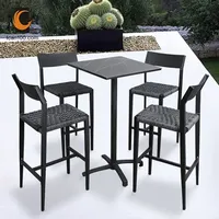 Meuble pliable en métal, Table de Bar en aluminium, Table de Bar haute, Table de cocktail pour fête