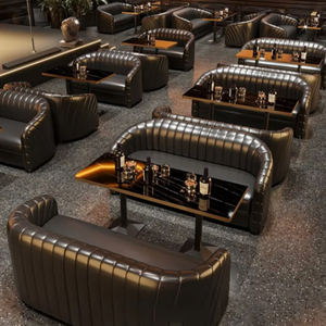 Nhà hàng hiện đại mới sofa da gian hàng cà phê quán cà phê đồ nội thất quán rượu Bar chỗ ngồi sử dụng thương mại - Product Image 1