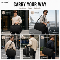 Sac de voyage urbain imperméable multi-compartiments avec poche latérale et passant pour bagage, sac de sport pour homme