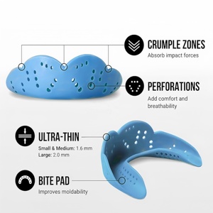Protège-dents EVA 2,4 mm ultra-fin Microfit pour football, hockey, lacrosse, baseball, softball, basketball et plus encore, pour jeunes et adultes - Product Image 1