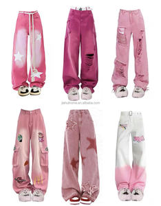 <span class=keywords><strong>Jeans</strong></span> a Vita Alta da <span class=keywords><strong>Donna</strong></span>, <span class=keywords><strong>Jeans</strong></span> <span class=keywords><strong>Cargo</strong></span>, Pantaloni Larghi, Stili Casual Estivi, Pantaloni in Denim all'Ingrosso, <span class=keywords><strong>Jeans</strong></span> a Gamba Larga per <span class=keywords><strong>Donna</strong></span> - Product Image 1