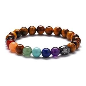 Commercio di Assicurazione di Pietra Naturale Yoga Ematite Testa di Buddha Fragola Del Braccialetto Del Quarzo - Product Image 1