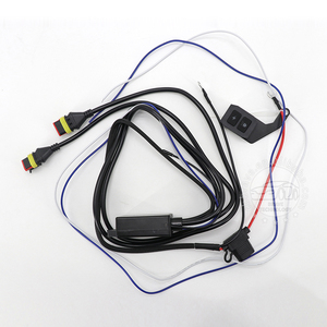 ホット販売オートバイランプワイヤーハーネスアセンブリ1-2ストロボスポットライトスイッチリモートタイプA-D - Product Image 2