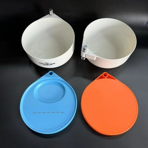 Caja de cebo magnética Baiyuan de 19 cm de diámetro, plástico duradero, almacenamiento de aparejos de pesca para cebo suelto, naranja y azul - Product Image 4