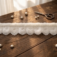 Volants en peluche moelleux, accessoires à volants pour vêtements, pour pulls et sous-vêtements à manches longues, dentelle décorative à volants, direct usine