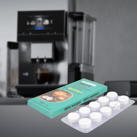Tablettes de nettoyage professionnelles pour machine à expresso, nettoyage en profondeur pour cafetières et machines à expresso, 10 tablettes nettoyantes