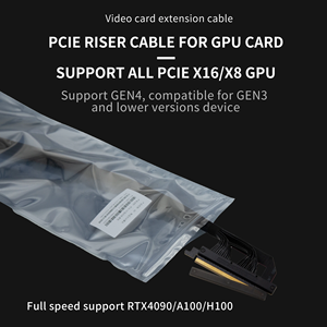 Pcie 4.0 X16 <span class=keywords><strong>Card</strong></span> đồ họa mở rộng cáp Riser <span class=keywords><strong>PCI</strong></span> Express 16X GPU <span class=keywords><strong>Adapter</strong></span> 1U 2U máy chủ bên ngoài bên trái phải phụ kiện máy tính - Product Image 5