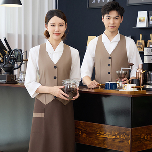 Tablier de service professionnel et pratique pour personnel de restaurant en hiver, idéal pour l'<span class=keywords><strong>hôtellerie</strong></span>, les cafés et les équipes de restauration rapide - Product Image 1