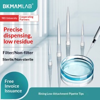 Embouts de pipette jetables à faible rétention, stérilisés, sans enzymes, avec filtre, emballés et conditionnés en boîte