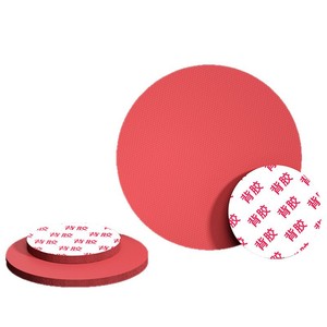 Adhesive Backed Silicone Foam Solid Round Pad Red High Temperature Resistant Sealing Gasket For Mechanical Chemical Doors - Product Image 1