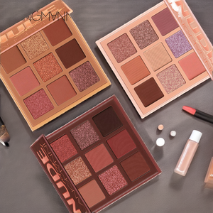 Paleta de Sombras de Ojos Langmanni <span class=keywords><strong>Huda</strong></span> de 9 Colores, Alta Pigmentación, Brillante, Mate, Larga Duración, No se Agrieta, Polvo Metálico Seco, Comercio Transfronterizo - Product Image 2