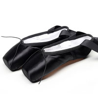 Chaussures de ballet professionnelles filles/femmes formation chaussures de danse semelle dure sangle en satin pratique chaussures pointues