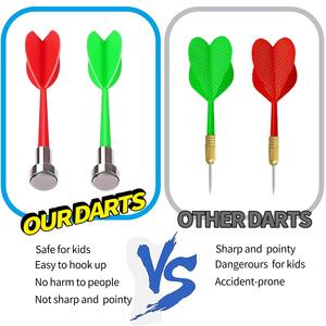 Nouveau design personnalisé de fléchettes pour intérieur/extérieur en matière plastique, jeu de fléchettes à cible magnétique, jeu de société, ensemble de jouets pour enfants, vente en gros - Product Image 5