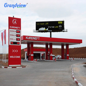 पेशेवर स्टील संरचनात्मक निर्माण प्रीफैब अंतरिक्ष फ्रेम भरने गैस पेट्रोल स्टेशन चंदवा छत निर्माण ईंधन पंप गैस स्टेशन - Product Image 5