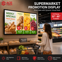 Écran d'affichage publicitaire ACEVISION 49 pouces, mini écran d'affichage numérique pour comptoir de cosmétiques, résolution 2K 4K