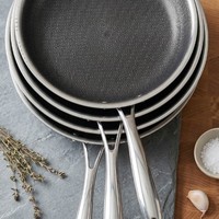 Wajan Goreng Anti Lengket Profesional Berbahan Stainless Steel Model Sarang Lebah dengan Gagang Baja Kuat