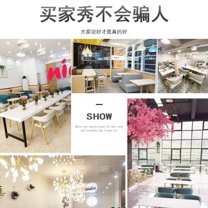 Snack <b>bar</b> with Double Person Booths and Sofa-style Seating Serving Hamburgers Desserts and Milk Teas <b>Table</b> and Chair Set - Product Image 4