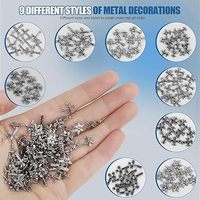 Kit de Adornos de Resina para Uñas Artdone, Dijes 3D de Cruz Plateada, Estrellas, Joyas Brillantes para Uñas, Cruces, Manicura Profesional DIY