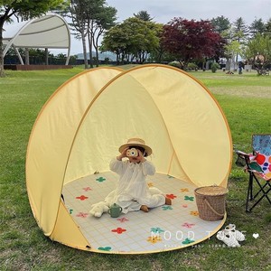 Korean Style <b>Childrens</b> <b>Tent</b> 130x130x100cm Sun Protection Portable Outdoor Playhouse <b>For</b> Baby Pretend Play - Product Image 4