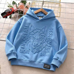 TKAN538 Heavyweight 500Gsm 420gsm French Terry Winter Blank Plain Hoodie Custom Logo 3D Embossing Printing Hoodie for <b>Man's</b> - Product Image 3