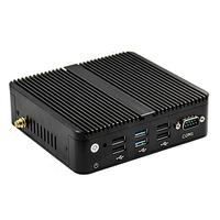 Mini PC sans ventilateur Intel J4125 DDR4 6USB 4 RJ45 Lan Win10 Pfsense pare-feu réseau serveur d'ordinateur Mini PC