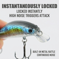 Leurre flottant WildTrek Suspending Minnow 7g/10.5g/12.5g, leurre dur à longue portée avec système Dead-Fly pour le brochet, le brochet lourd et la truite