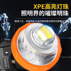 Linterna Frontal LED Recargable con Batería de Litio, Luz de Alta Luminosidad para Acampar y Pescar al Aire Libre con Ventilador y Sensor de Movimiento - Product Image 3