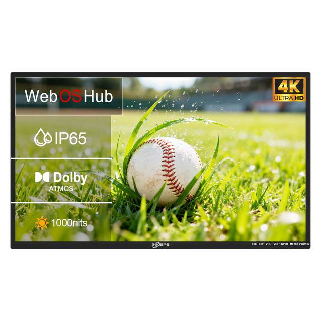 65" Hot Sale 1000nits High Brightness Outdoor TV 4K UHD Smart TV IP65 Waterproof Large Screen Digital Signage for Garden Use