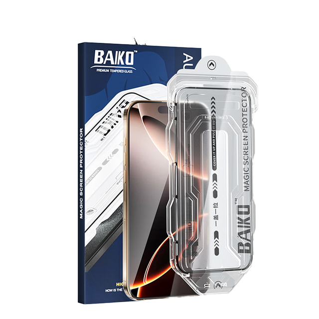 Automatic Dust-Free HD Clear 9H Tempered Glass Screen Protectors 3D Alignment Magic Box for 17 17 Pro 17 Air 17 Anti-Spy