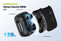 Enceinte Bluetooth portable Hopestar H71 120W, étanche IPX6, avec éclairage RGB et basses profondes, idéale pour les fêtes et le camping