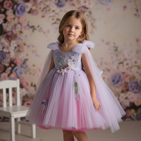 Robes de Princesse à Fleurs 3D Perles pour Bébé Fille 2025 – Robes Fille Roses de Haute Qualité pour Anniversaire et Fête