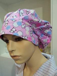 Gorros de Enfermera para Quirófano, Elegantes, con Nuevo Estampado, <span class=keywords><strong>Fondo</strong></span> Azul Oscuro, Cómodos, Unisex, de Tela de Algodón, Uniformes de Hospital - Product Image 4